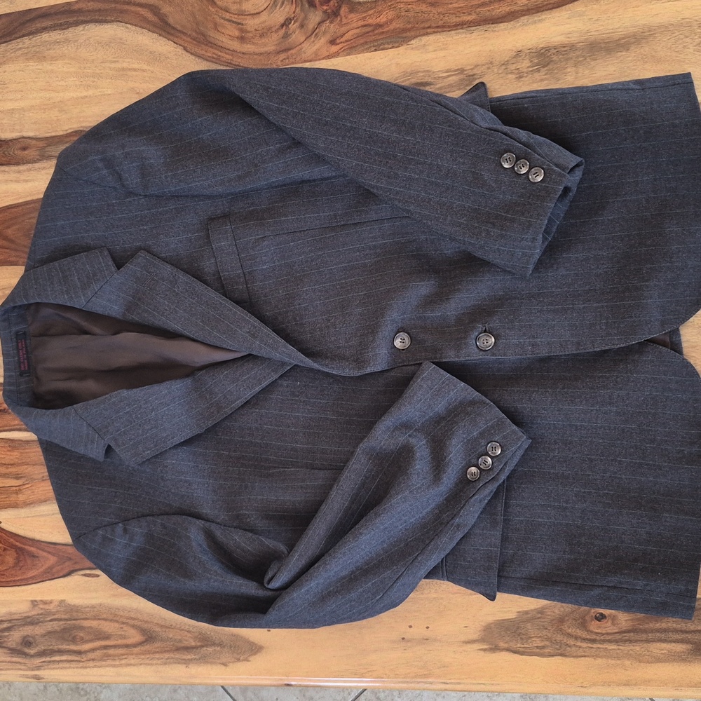 Wool Two Button Blazer Made In Poland Sz 40 R